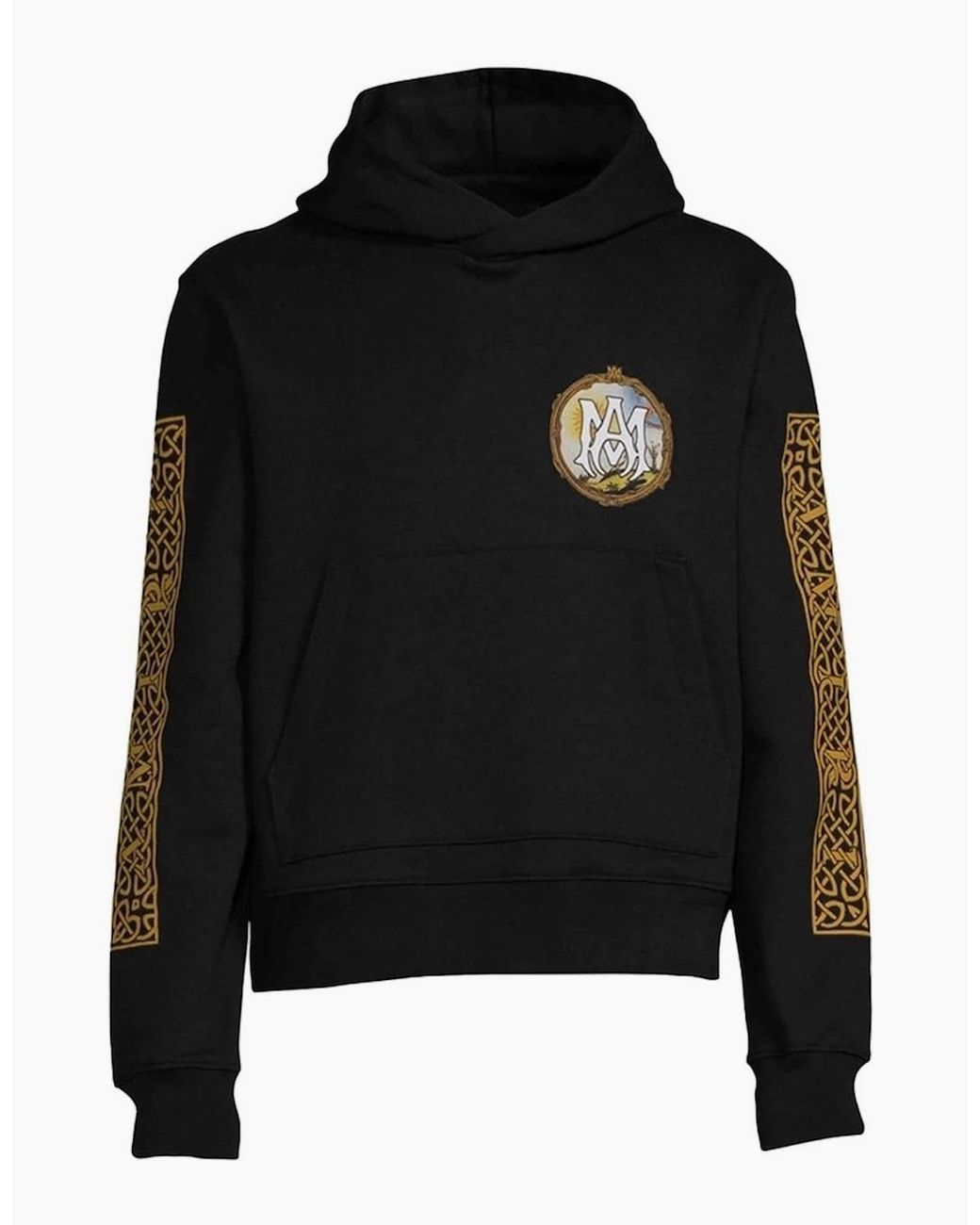 Amiri Black Lanscape Frame Design Hoodie for men