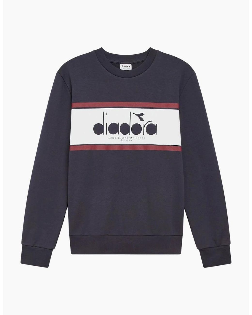 Diadora Blue Crew Logo Empire Sweatshirt for men