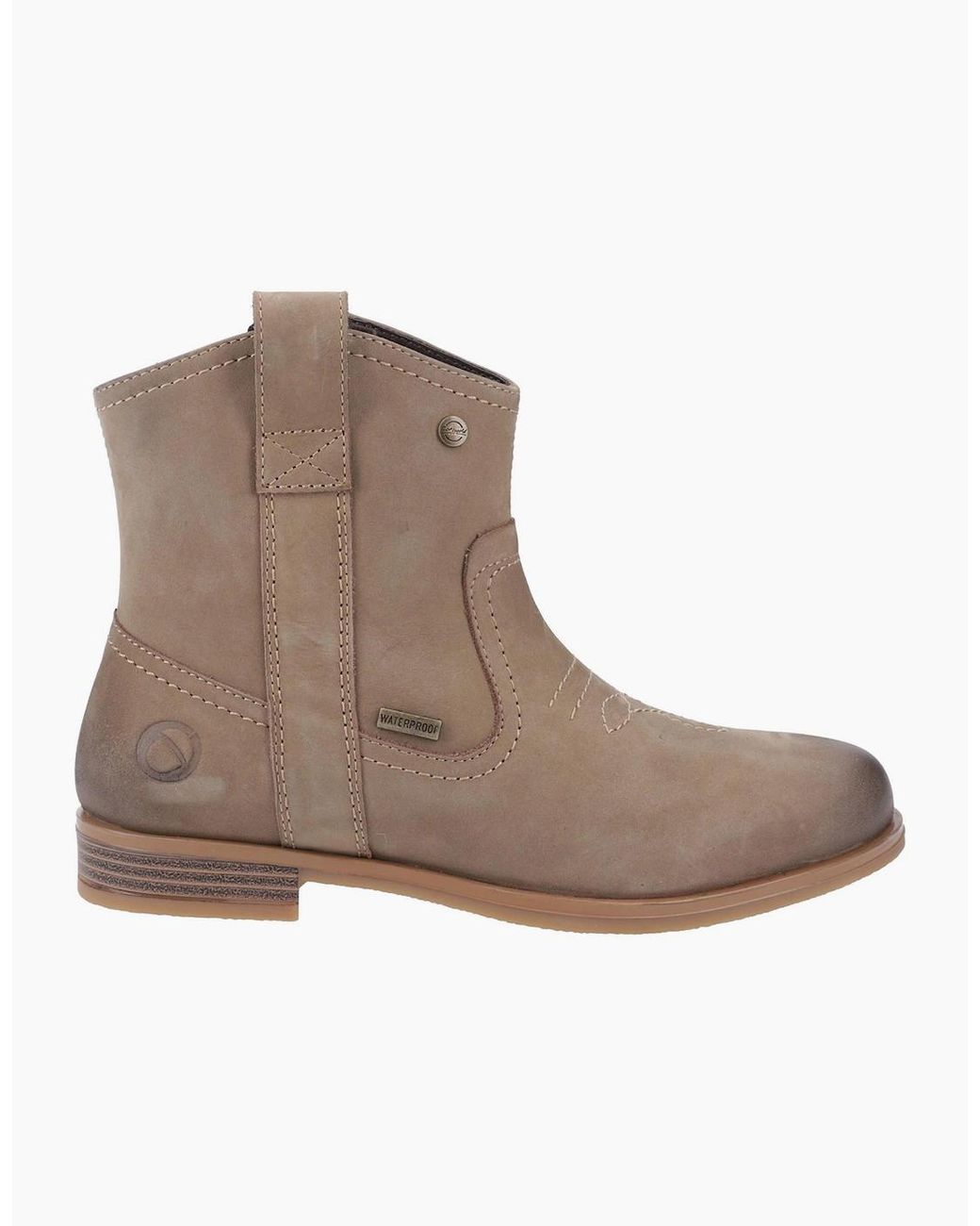 Cotswold Brown Signet Ankle Boots Taupe