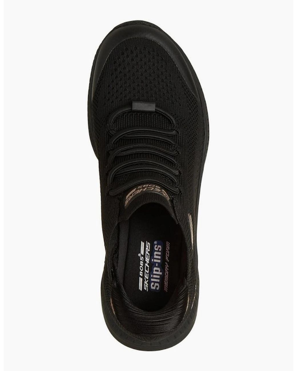 Skechers Black Bobs Sport Squad 4 Dire Step Trainers