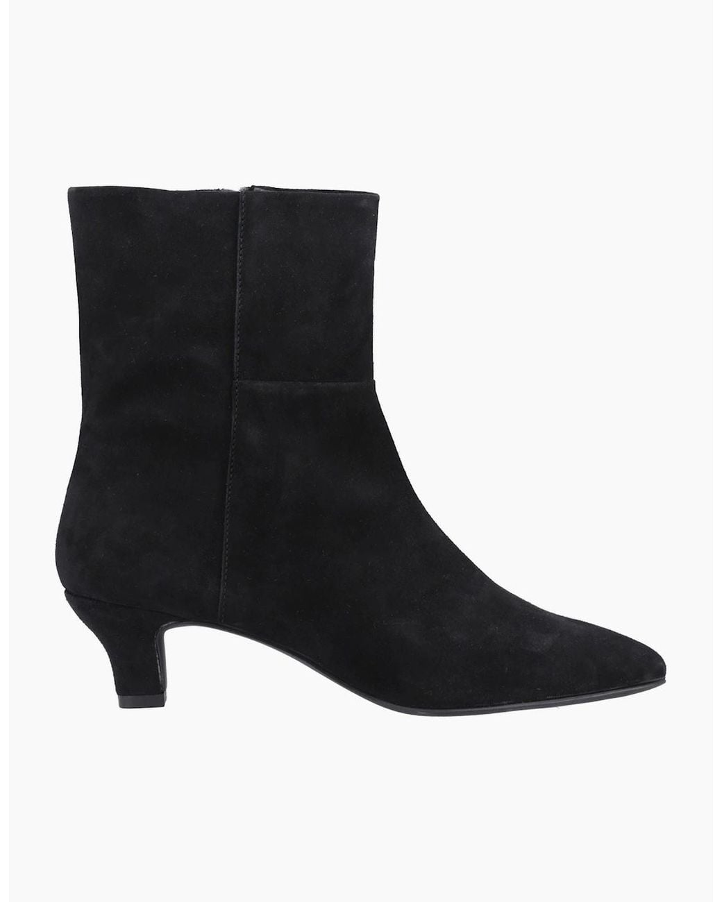 Hush Puppies Black Nahla Heel Leather Heeled Ankle Boots