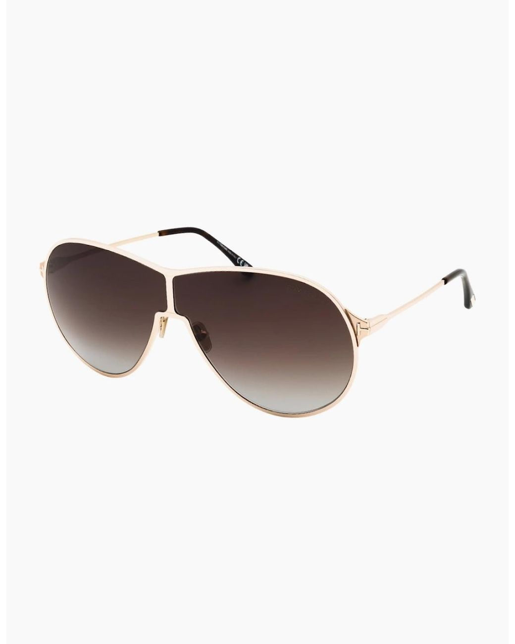 Tom Ford Brown Gaia Shiny Rose Sunglasses