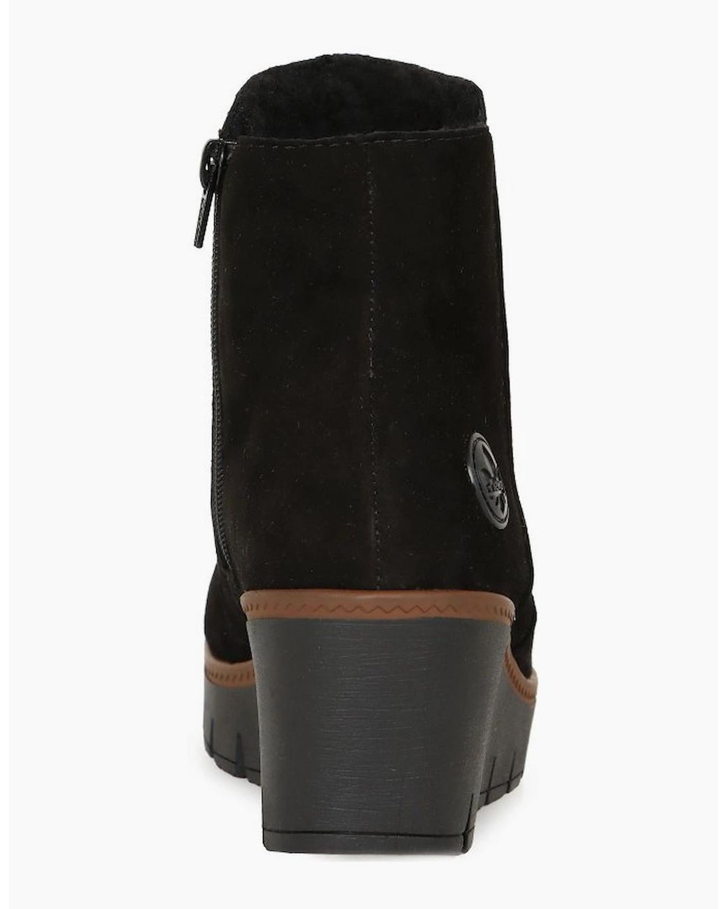 Rieker Black Connecticut Wedge Heel Boots