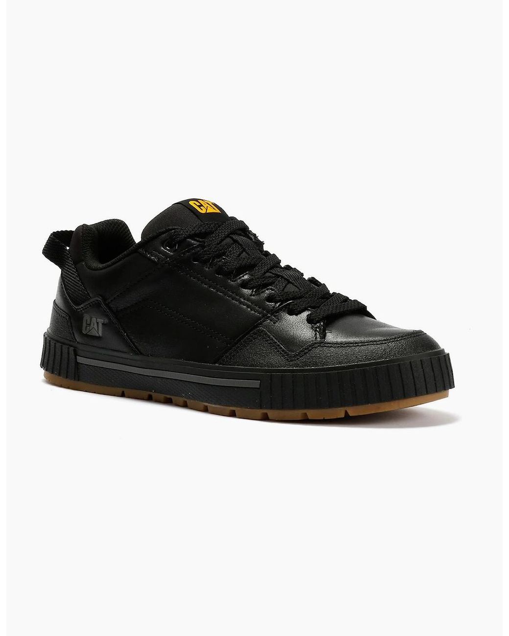 Caterpillar Black Axiom Leather Lace-Up Shoes for men