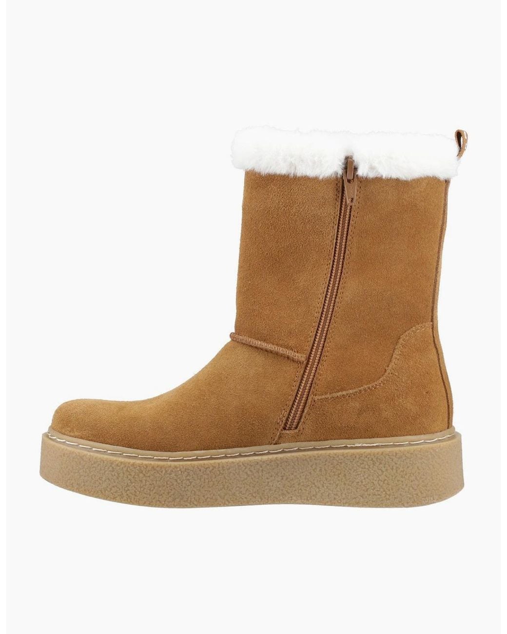 Hush Puppies Brown Becca Mid Boot Mid Calf Boots Tan