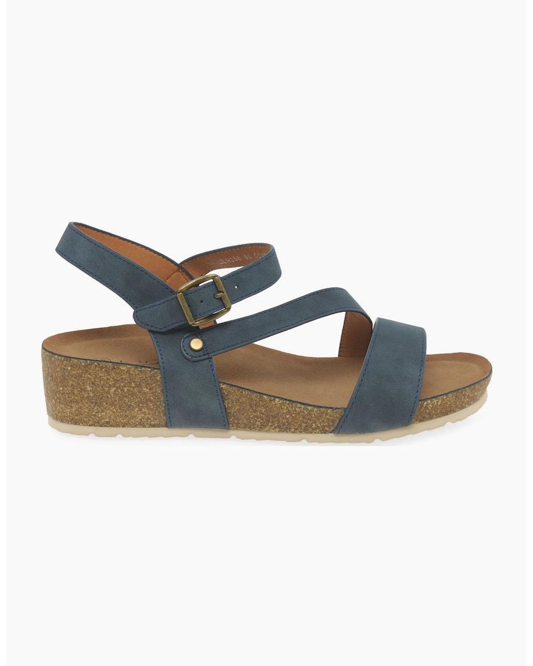 Lunar Blue Cluster Wedge Sandal