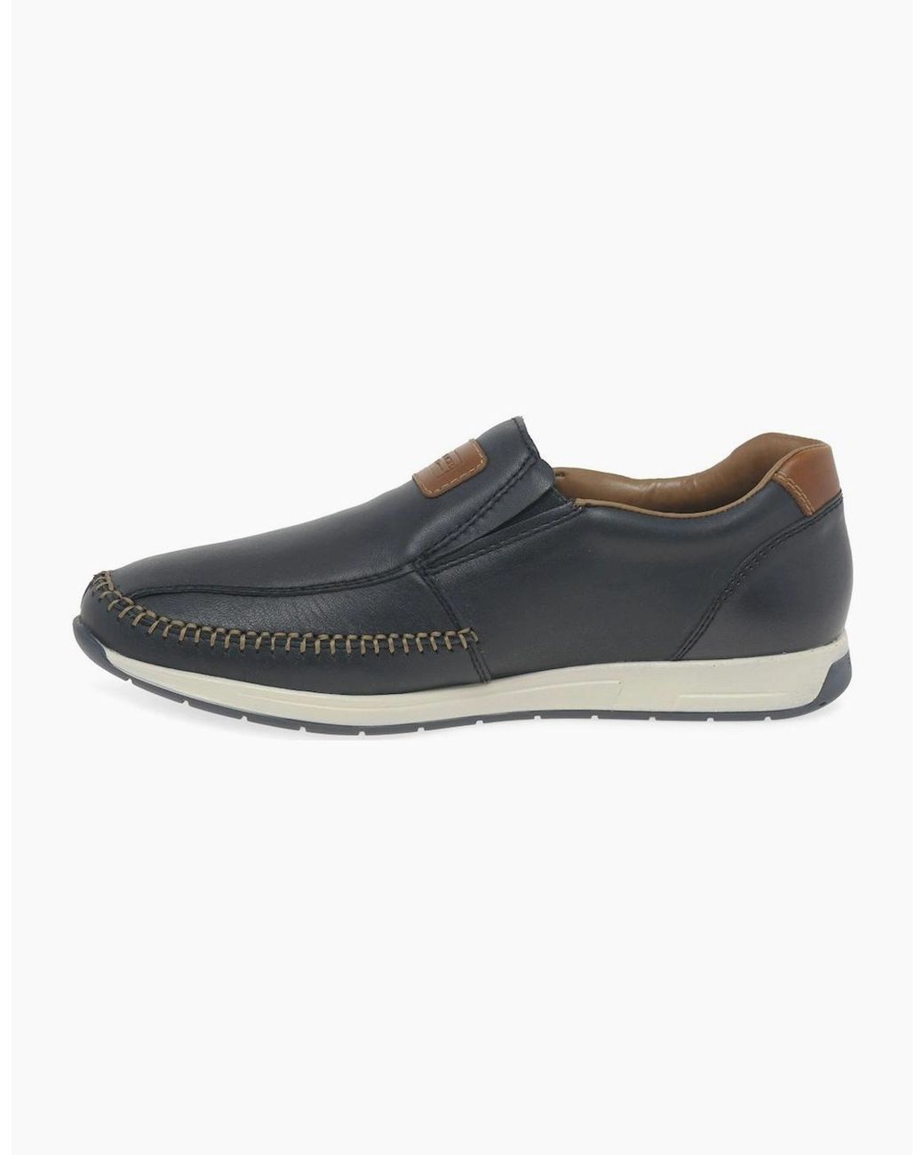 Rieker Blue Tempo Slip On Shoes for men