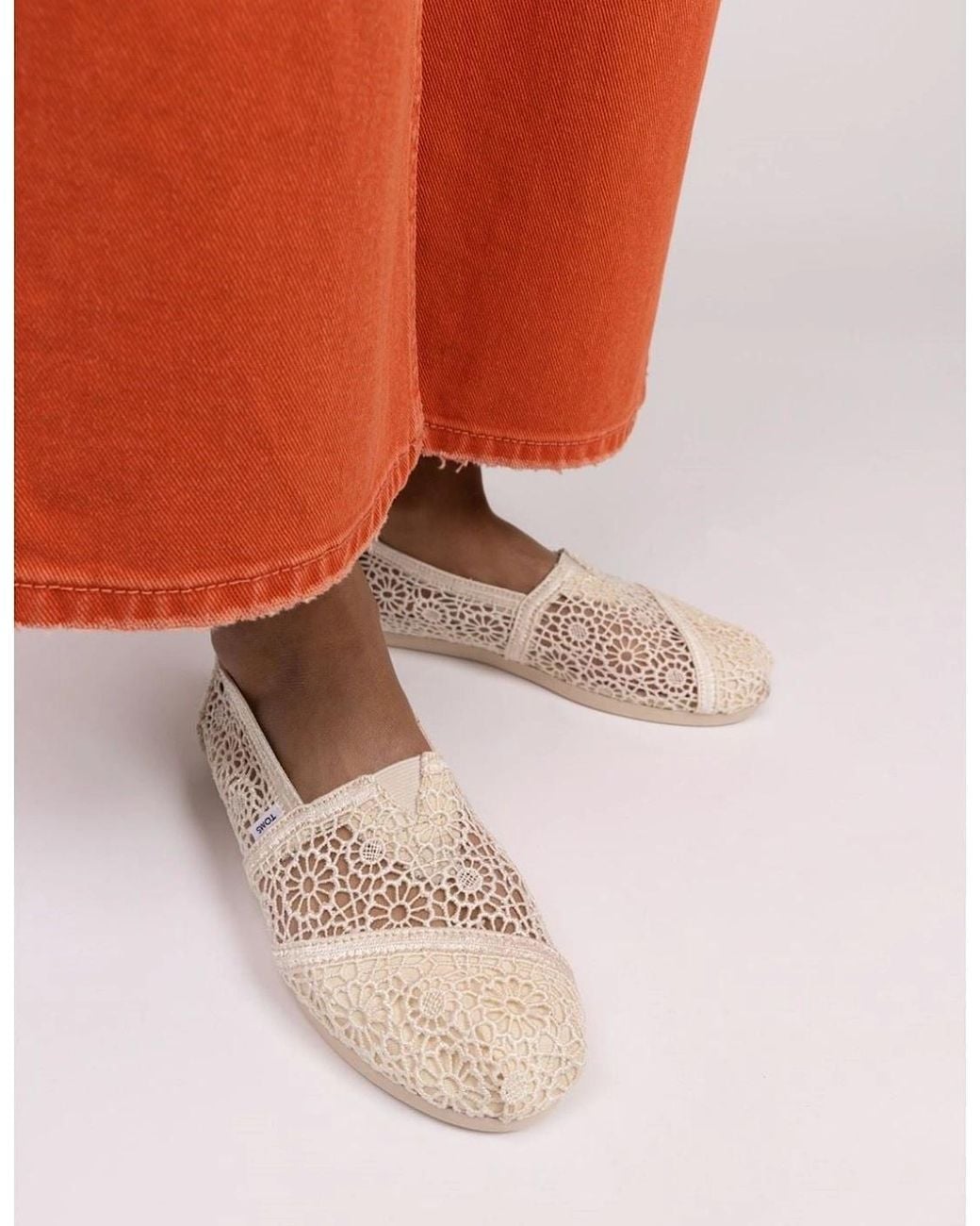 TOMS White Alpargata Synthetic Natural Espadrilles