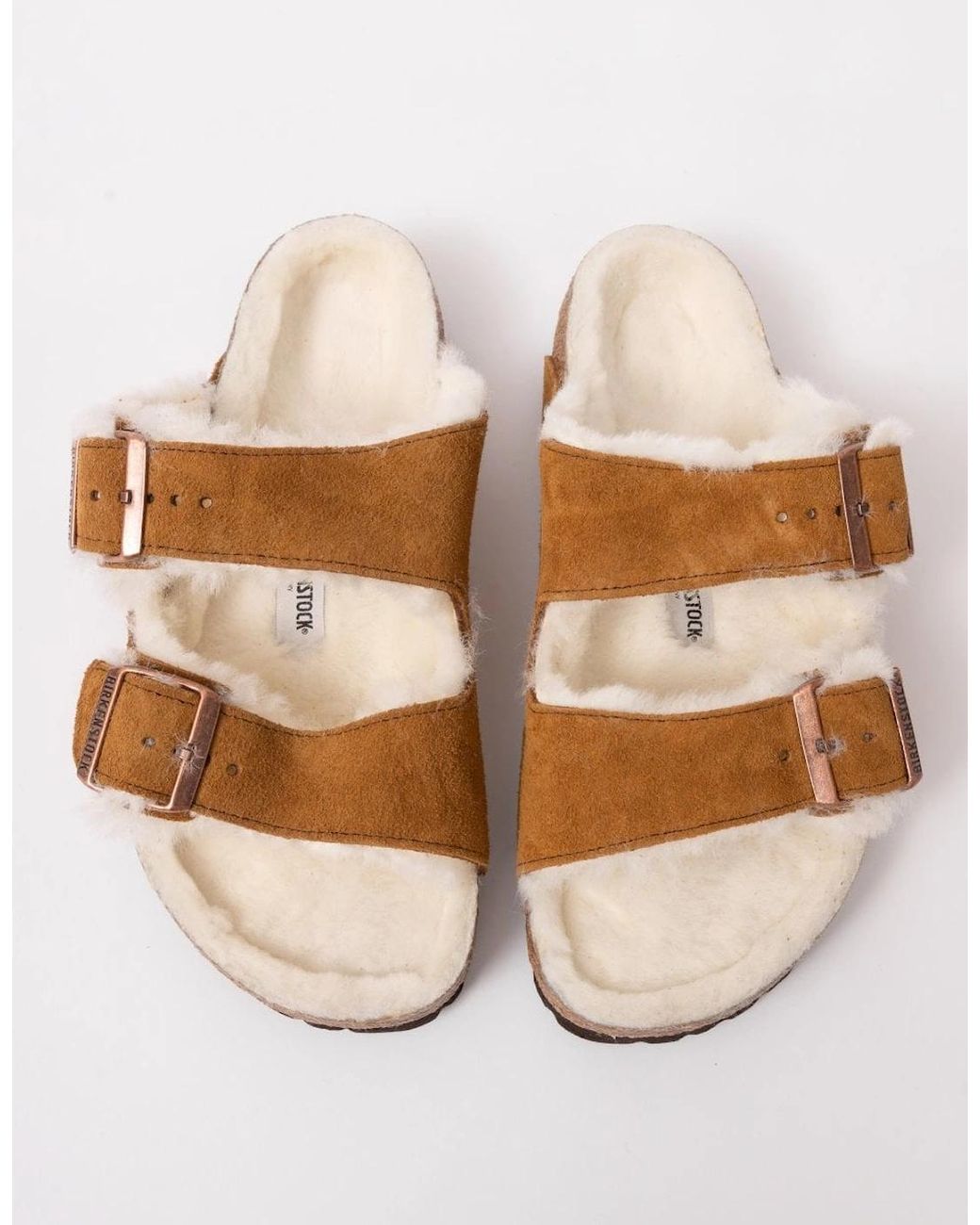 Birkenstock Arizona Brown Vl Shearling Sandals