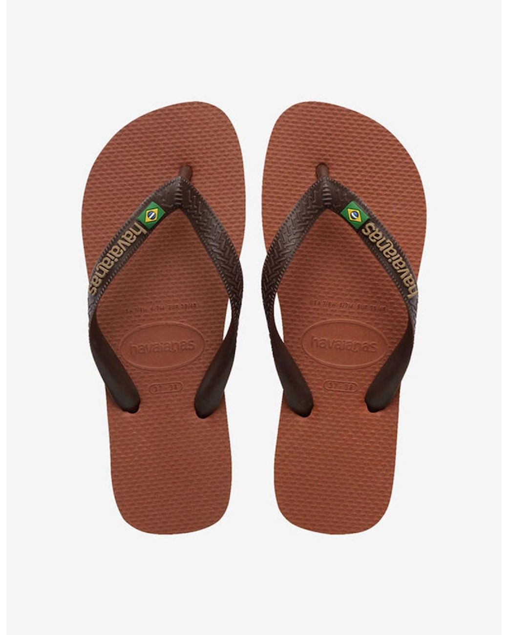 Havaianas Brown Brasil Flip Flops for men