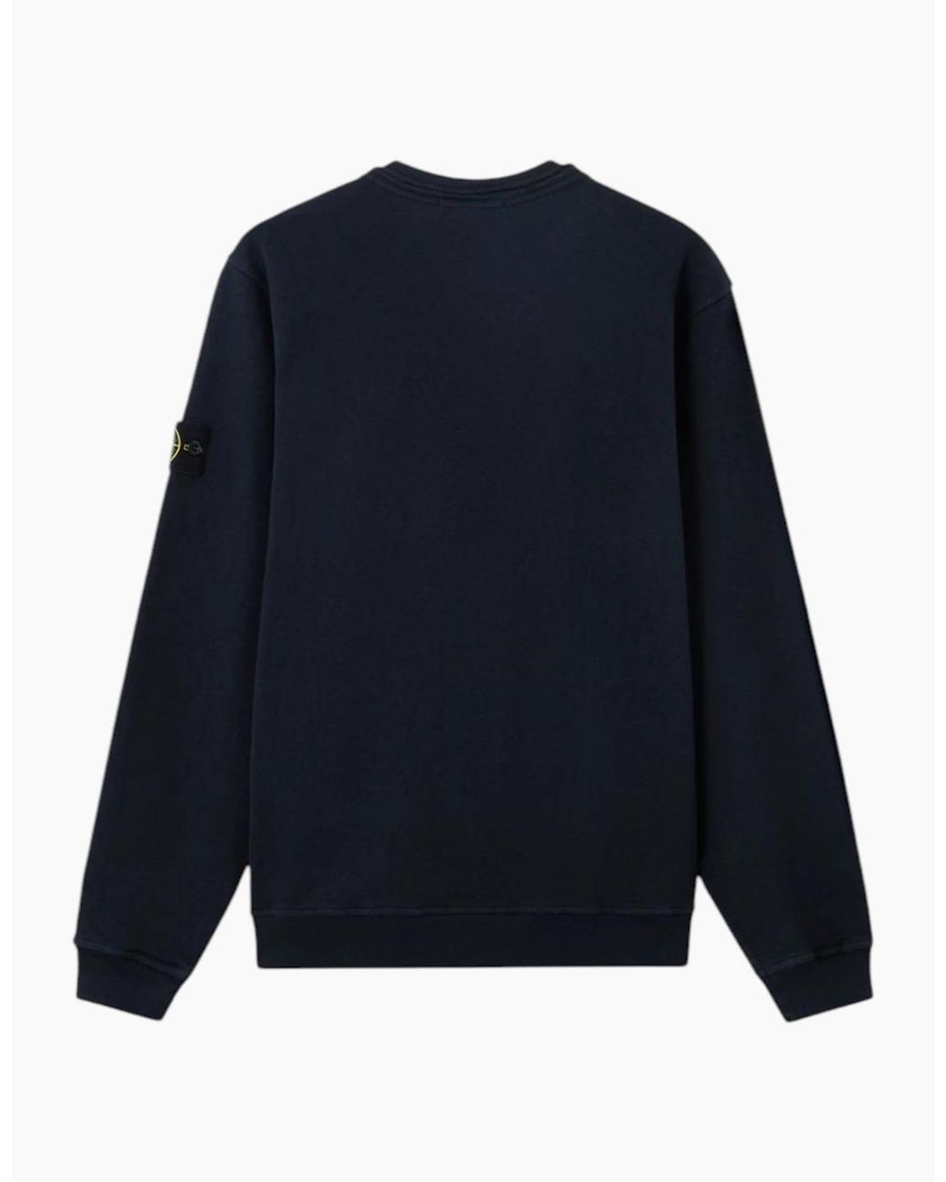 Stone Island Blue Malfile Fleece Old Effect Sweatshirt for men