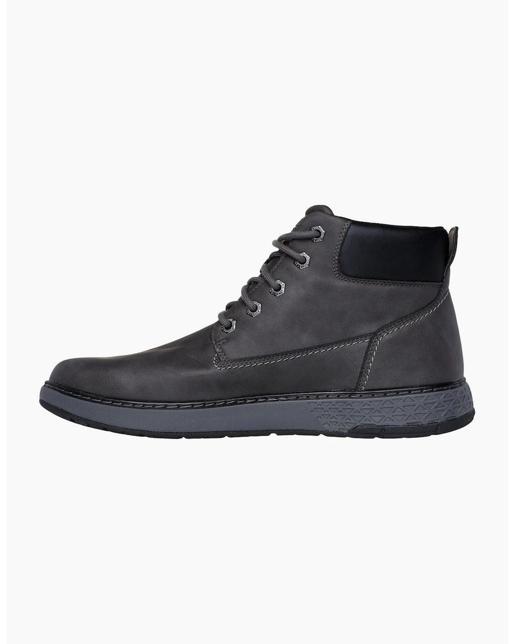 Skechers Black Garlan Deno Polyurethane Charcoal Ankle Boots for men