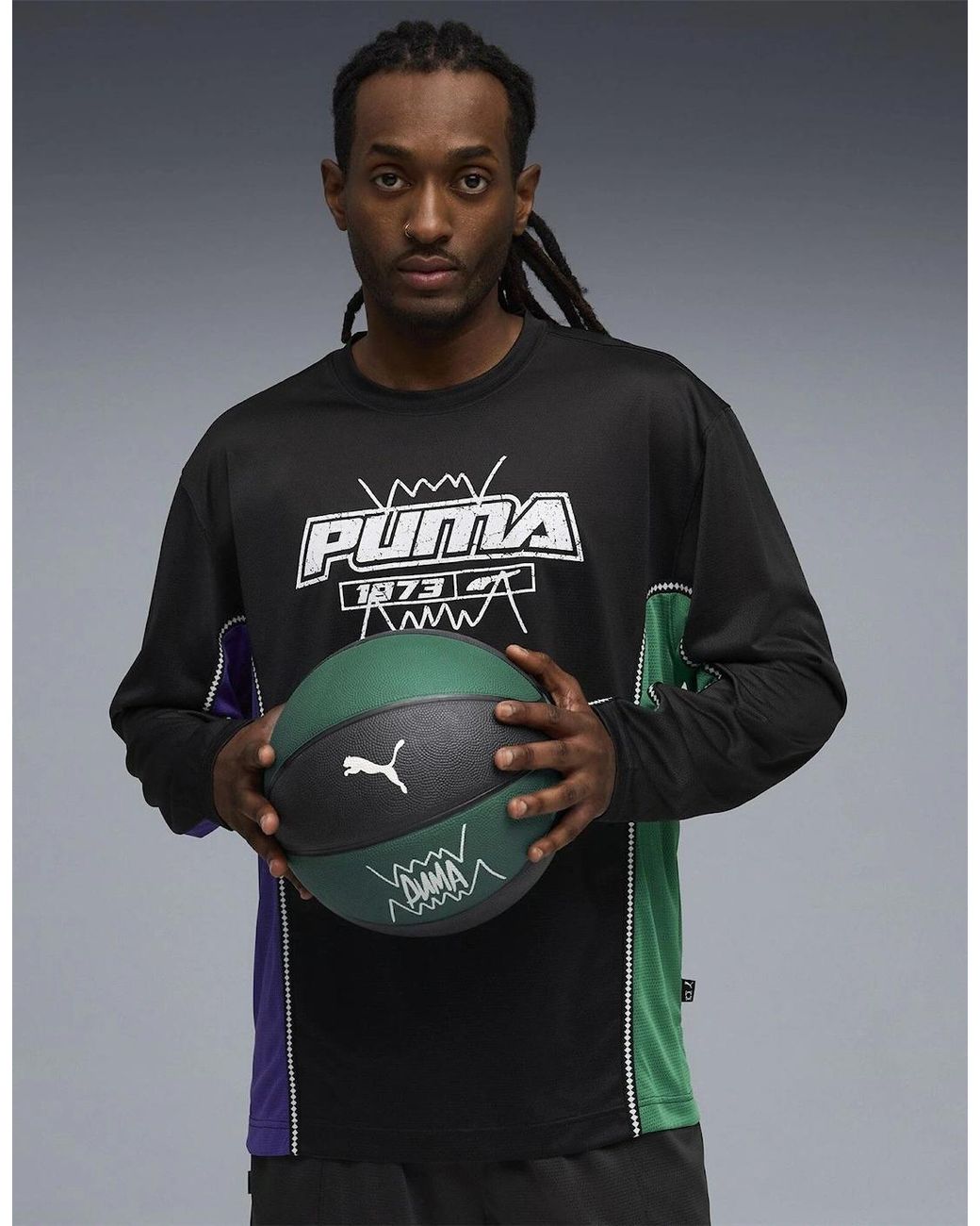 PUMA Black Hoopaverse Shooting Performance Gym Top for men