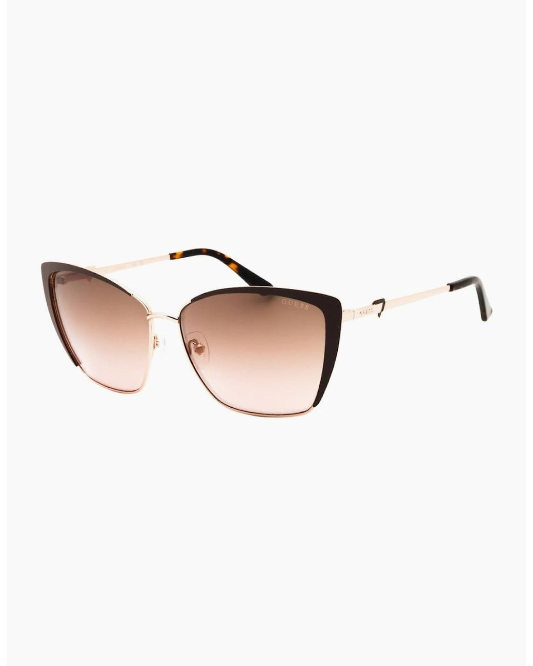 Guess Brown Shiny Dark Framed Sunglasses