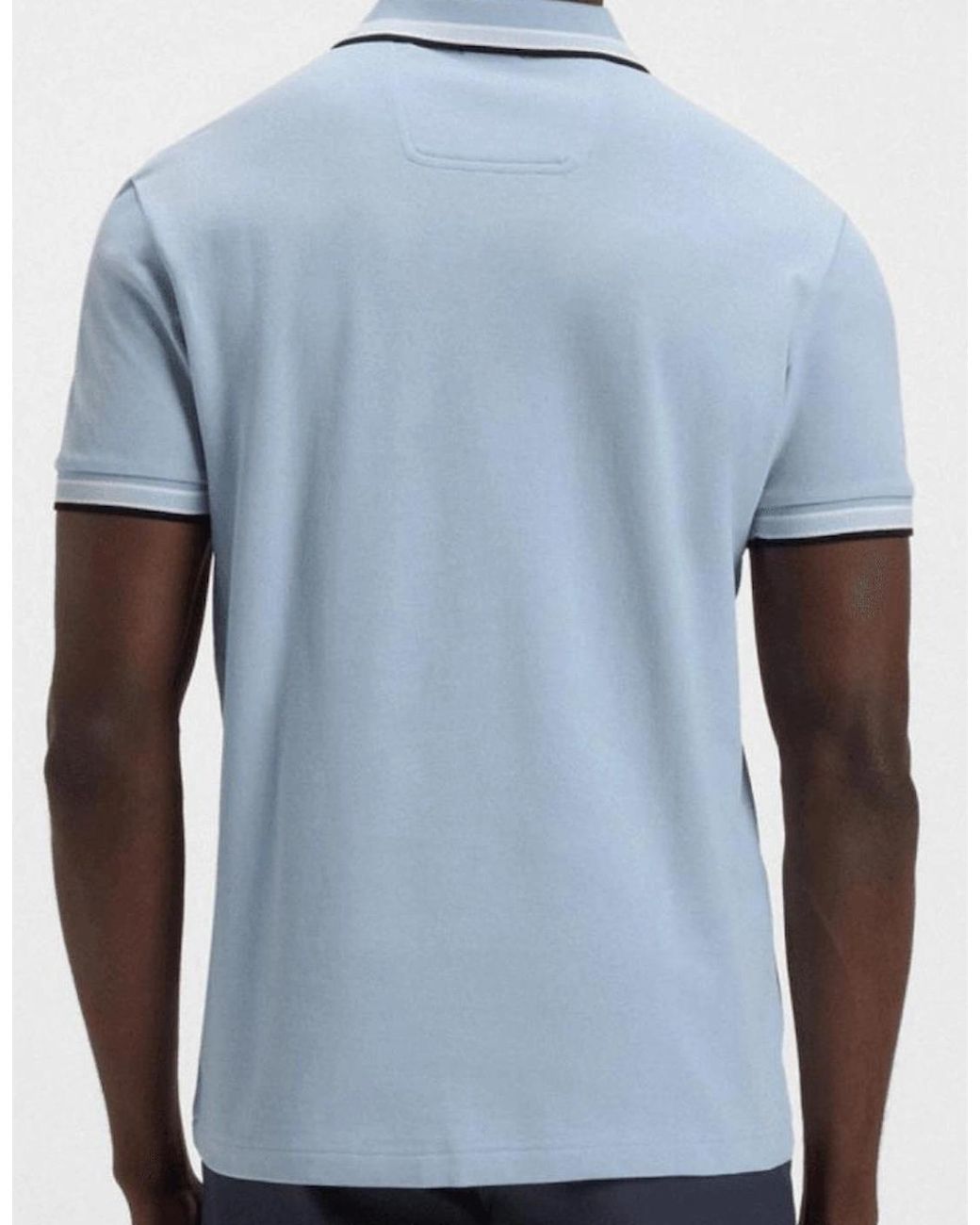 Boss Blue Paddy Cotton Pique Sky Polo Shirt for men