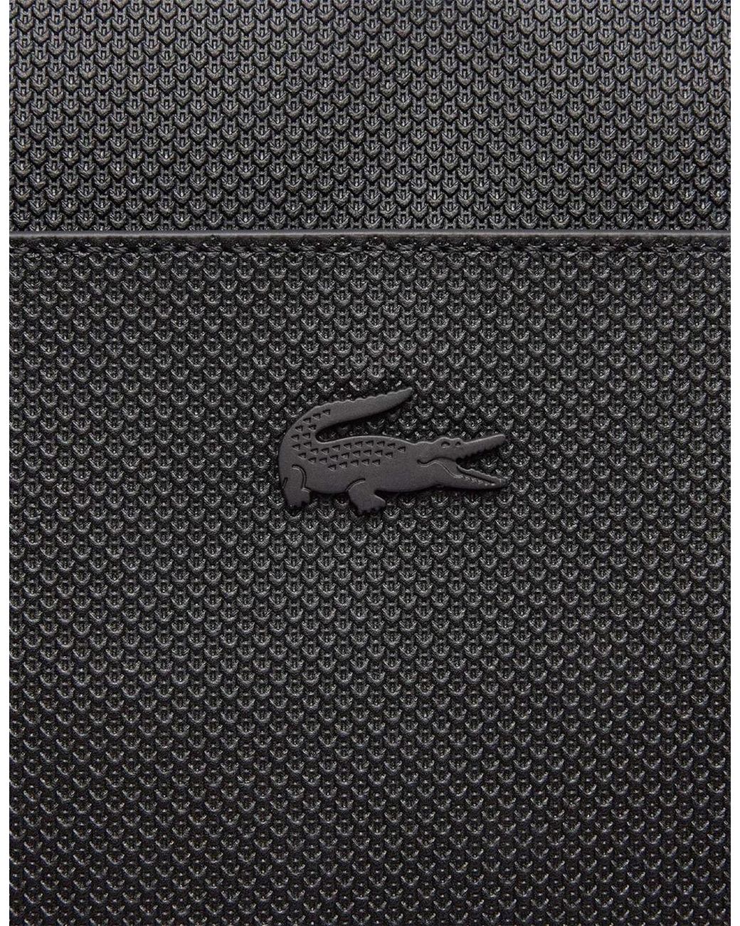 Lacoste Black Xb 99 Textured Rectangle Shape Cross Body for men