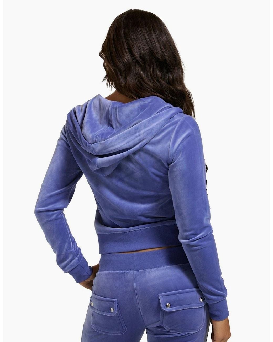 Juicy Couture Blue Robertson Classic Jacket Polyester Hooded Sweatshirt