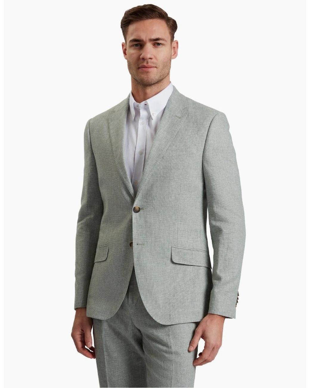 Ted Baker Gray Kenleyj Stretch Linen Blazer Jacket for men