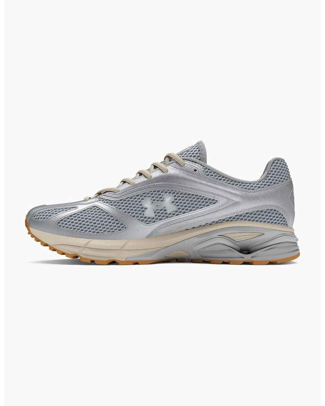 Under Armour Gray Hovr Road Running Round Toe Shoes for men