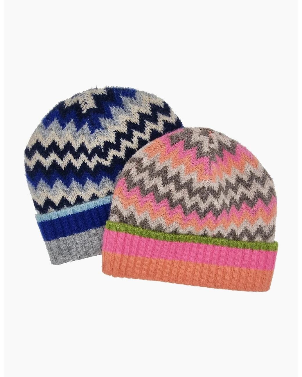 Nooki Design Blue Dora Chevron Beanie