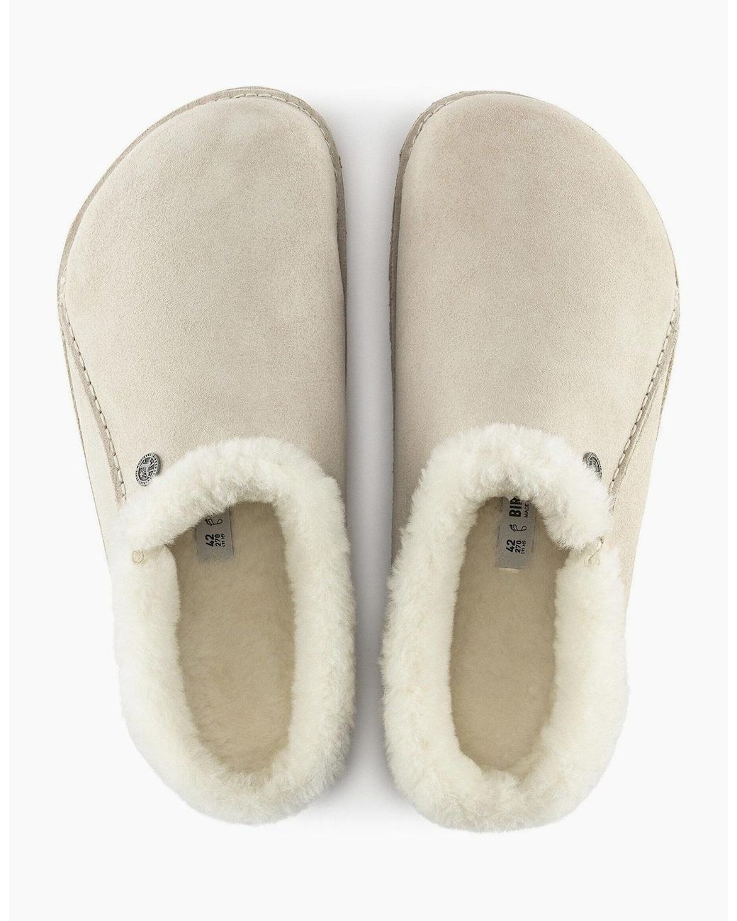 Birkenstock Clogs White Birkenstock Zermatt Premium Shearling Suede Clogs