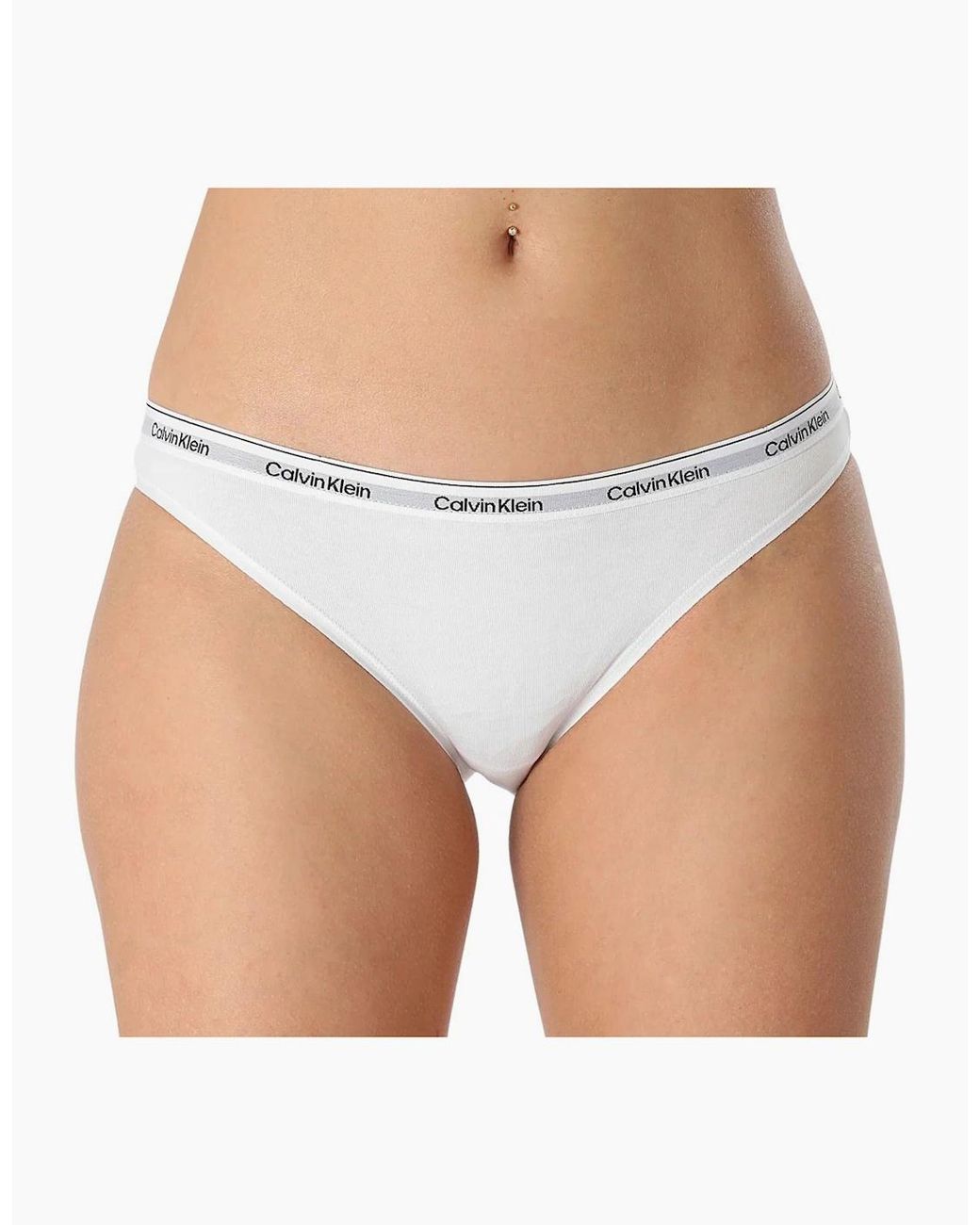 Calvin Klein White Modern Logo Bikini Brief