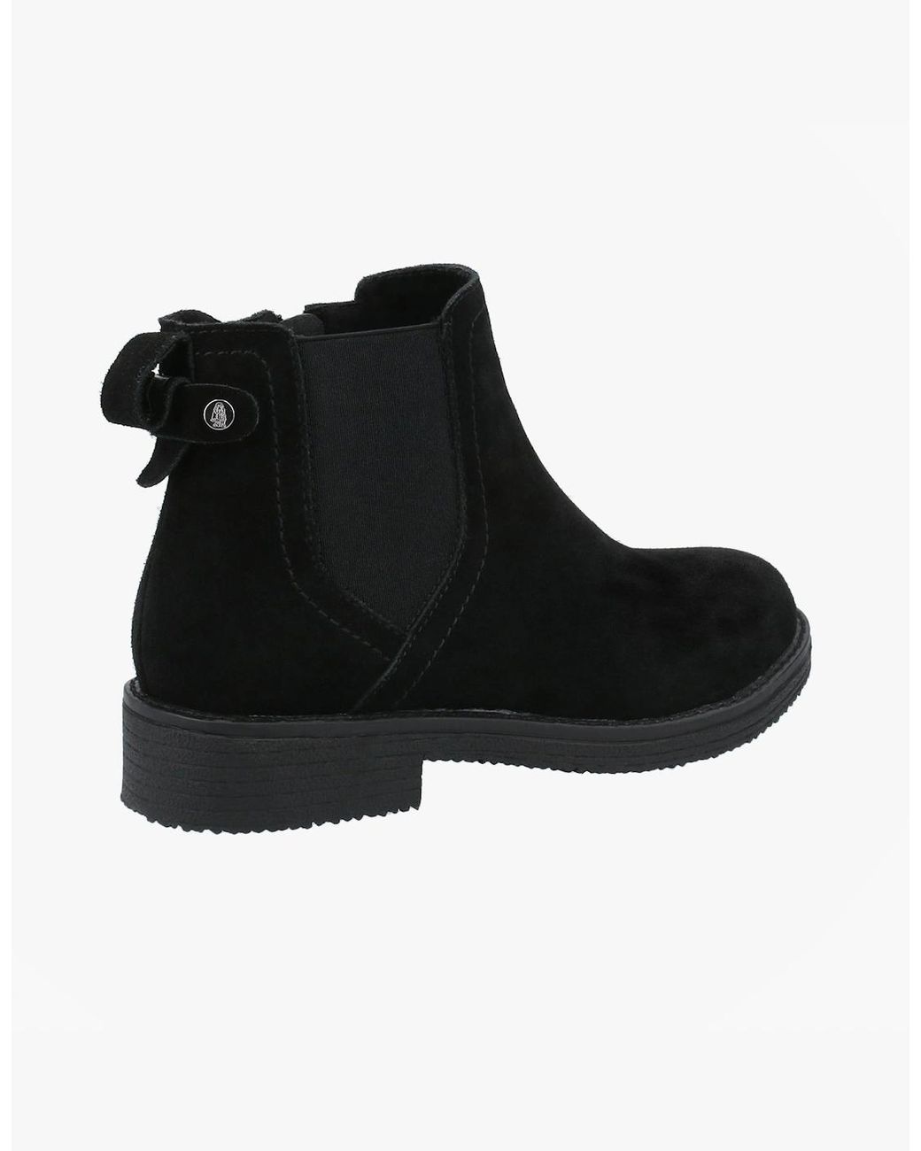 Hush Puppies Black Maddy Wide Leather Chelsea Boots