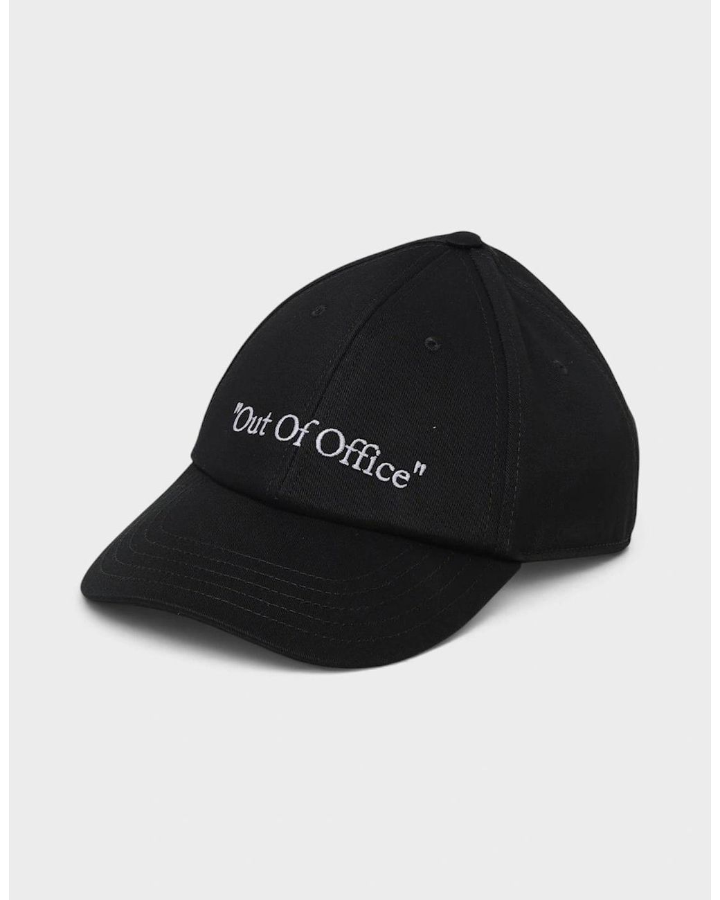 Off-White c/o Virgil Abloh Black Embroidered "Out Of Office" Baseball Cap for men