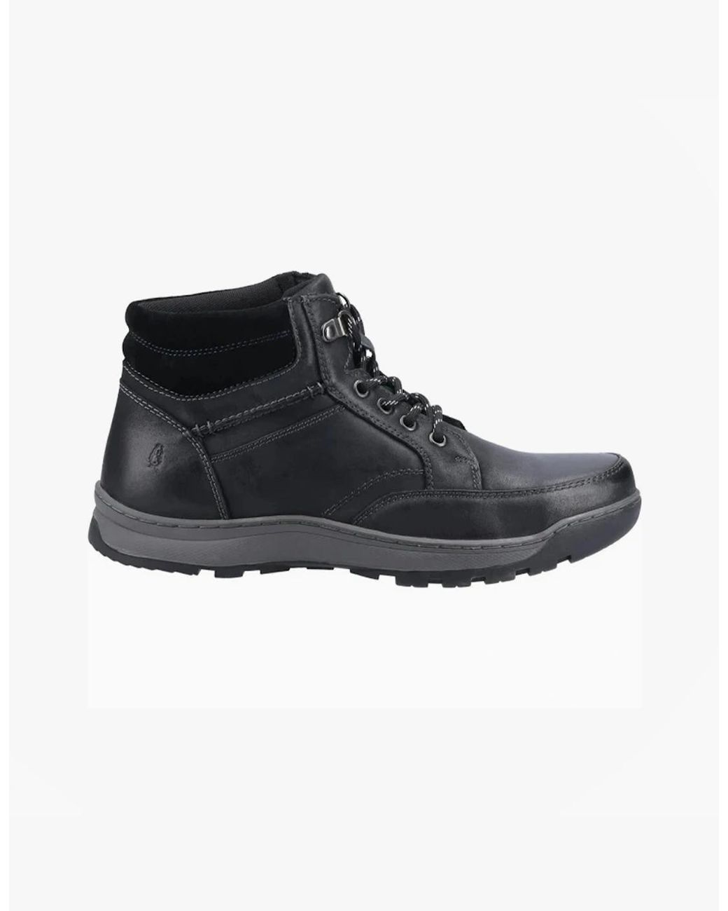 Hush Puppies Black Grover Waxy Nubuck Ankle Boots for men