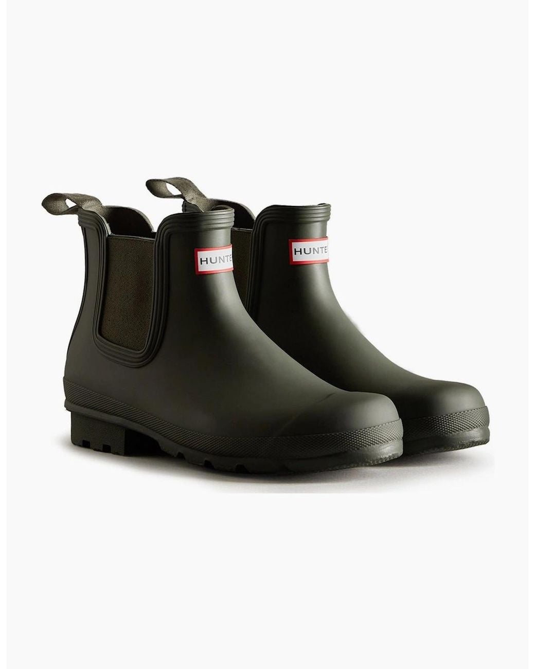 Hunter Black Original Chelsea Short Wellingtons for men