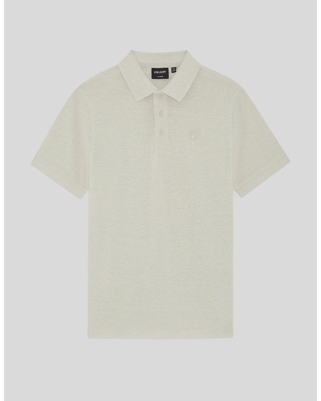 Lyle & Scott White Linen Blend Polo Shirt for men
