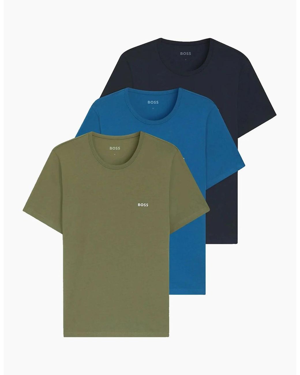 Boss Blue Boss Boss 3 Pack T-Shirt for men