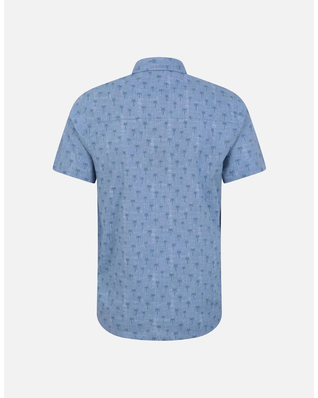 Mountain Warehouse Blue Preston Illustration Palm Tree Shirt for men