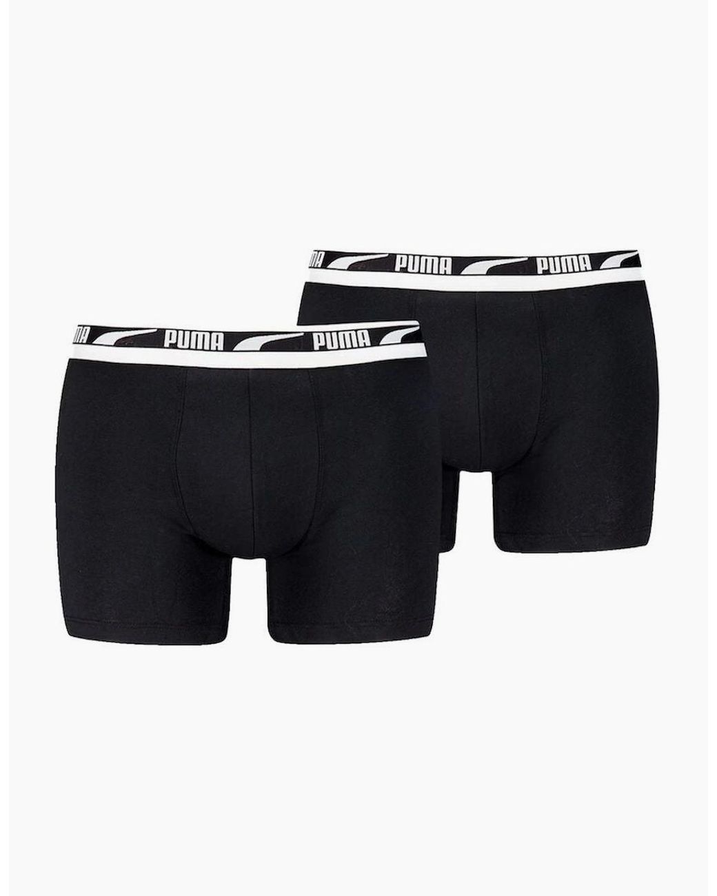 PUMA Black 2-Pack Everyday Multi Logo Boxer Briefs for men