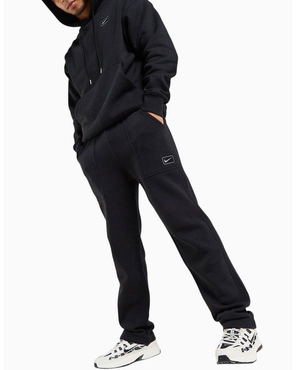 Nike Black Street Tracksuit Fleece Overhead Hoodie Jogger Sportswear for men