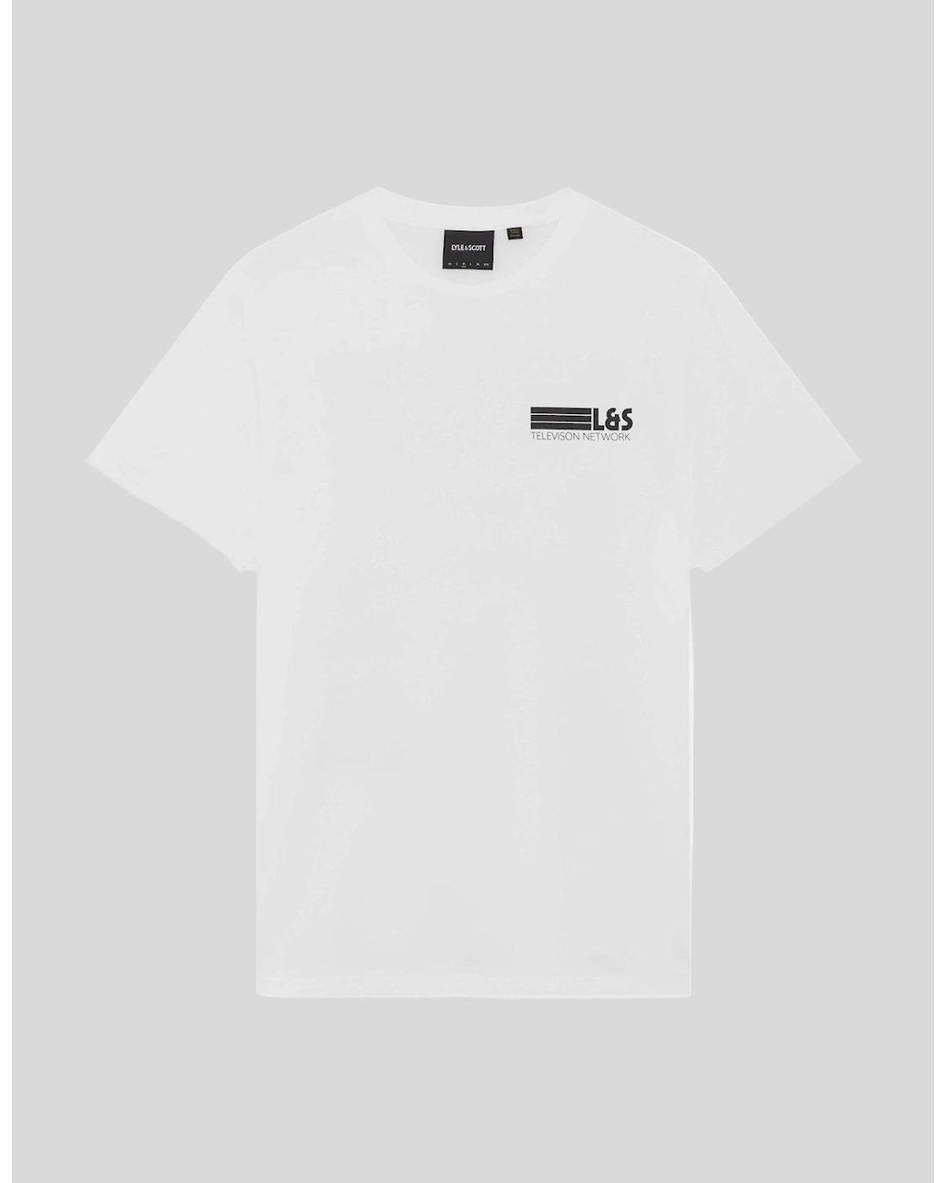 Lyle & Scott White Broadcaster Back Graphic T-Shirt for men