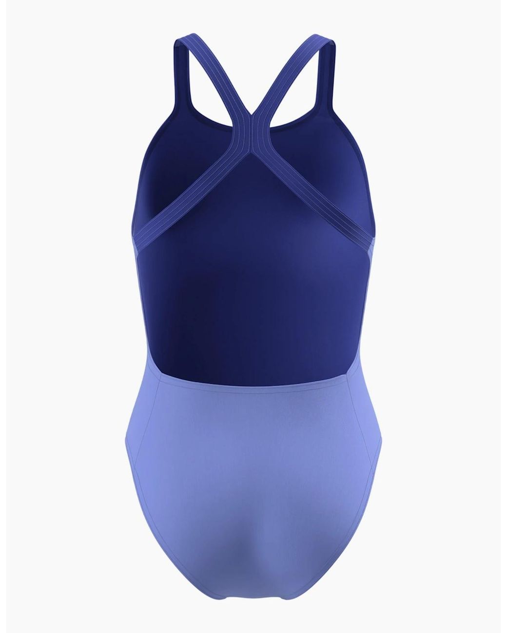 Speedo Blue Ladies Solid Powerback One Piece Swimsuit