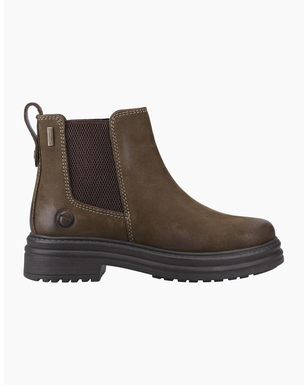 Cotswold Brown Aldworth Leather Heeled Ankle Boots
