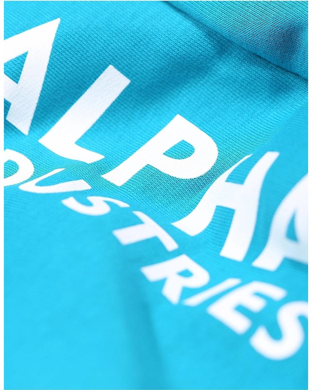 Alpha Industries Blue Basic Print Logo Shorts for men