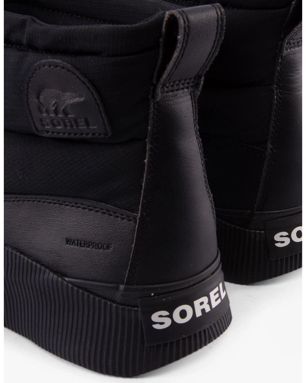 Sorel Black Out N About Iv Puffy Ankle Low Heeled Ankle Boots