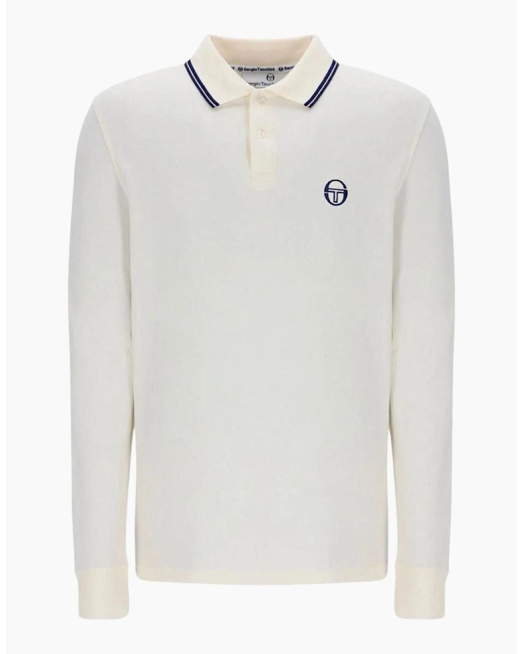 Sergio Tacchini White Sergio 020 Long Sleeve Polo Shirt for men