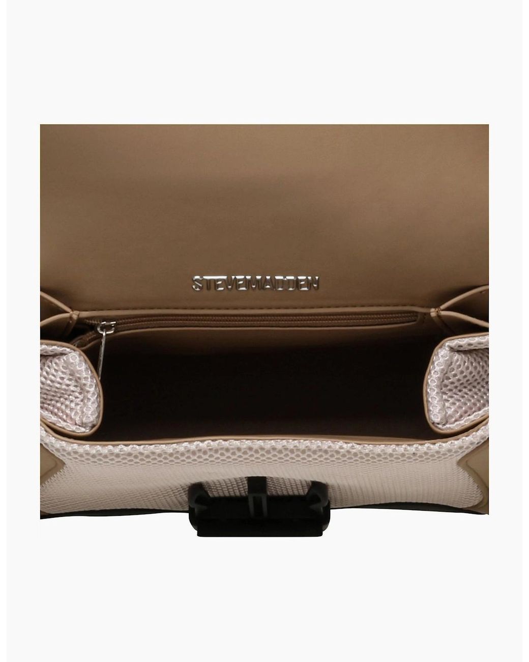 Steve Madden White Bdiego Tote Textured With-Tone Hardware