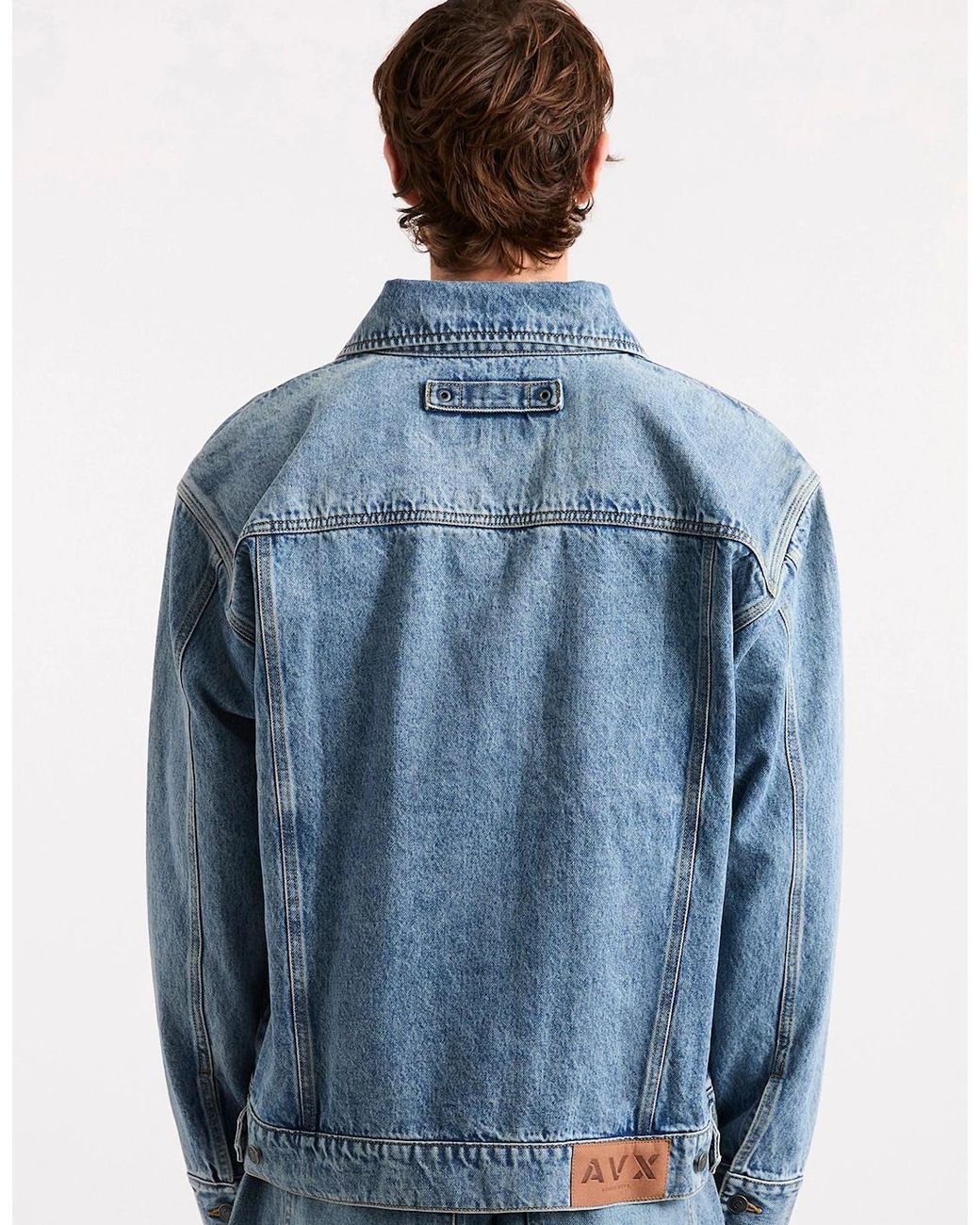 AVX Blue Edwards Denim Jacket-Mid Denim for men