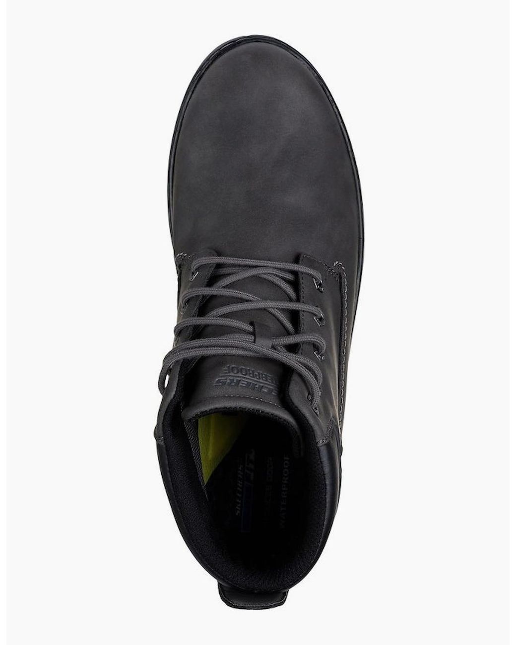 Skechers Black Garlan Deno Polyurethane Charcoal Ankle Boots for men