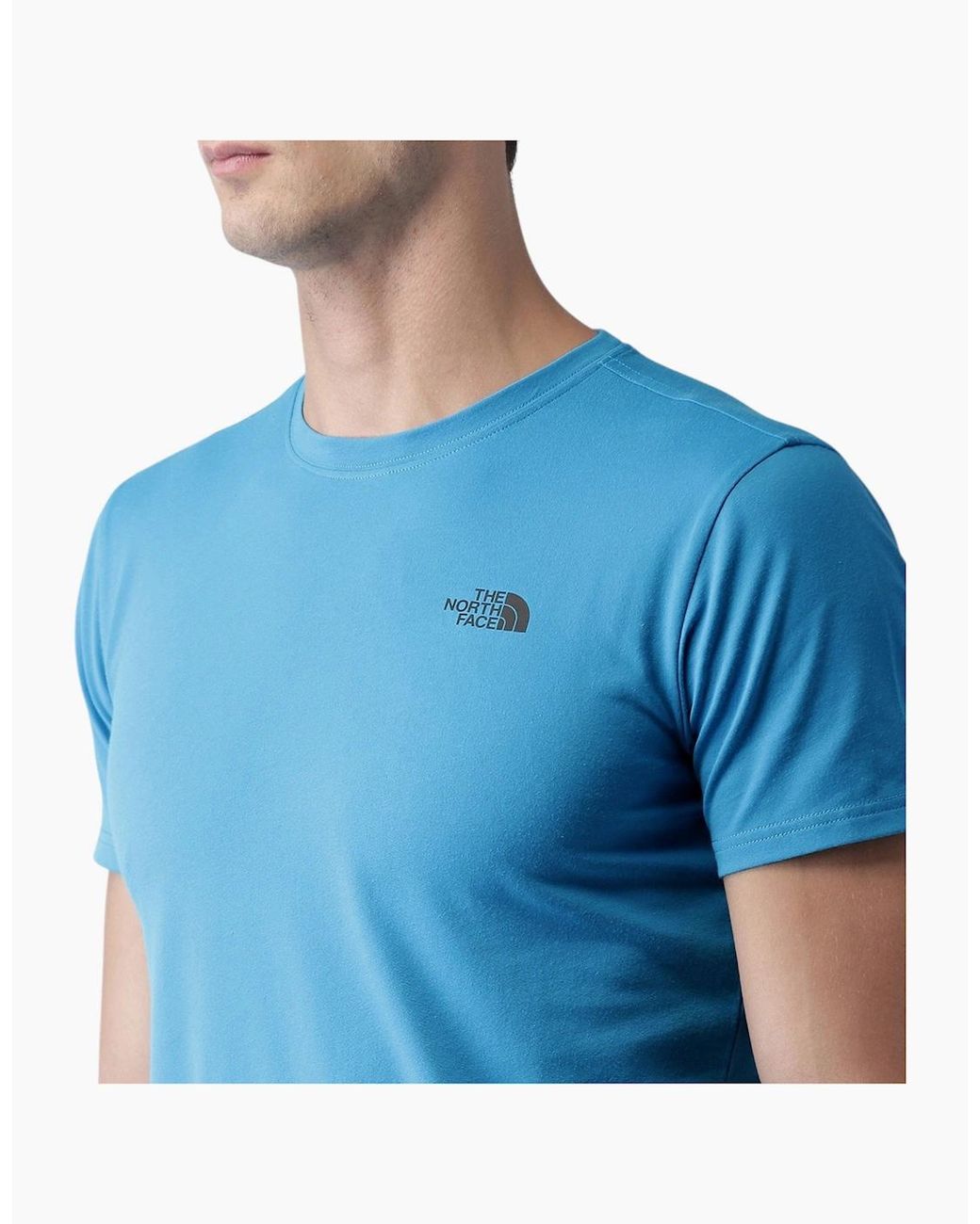 The North Face Blue T-Shirt T Shirt Simple Dome Sports Cotton Casual Crew Neck for men