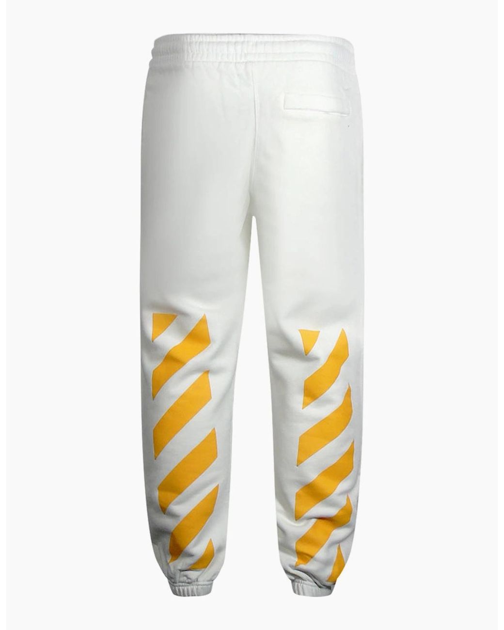 Off-White c/o Virgil Abloh White Caravaggio Painting Shorten Logo Sweatpants for men