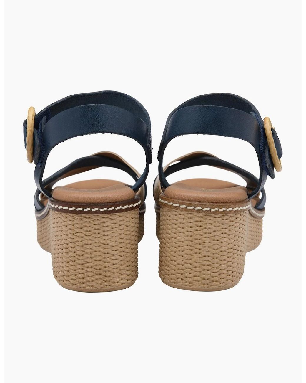 Lotus Blue Amalia Wedge Sandals