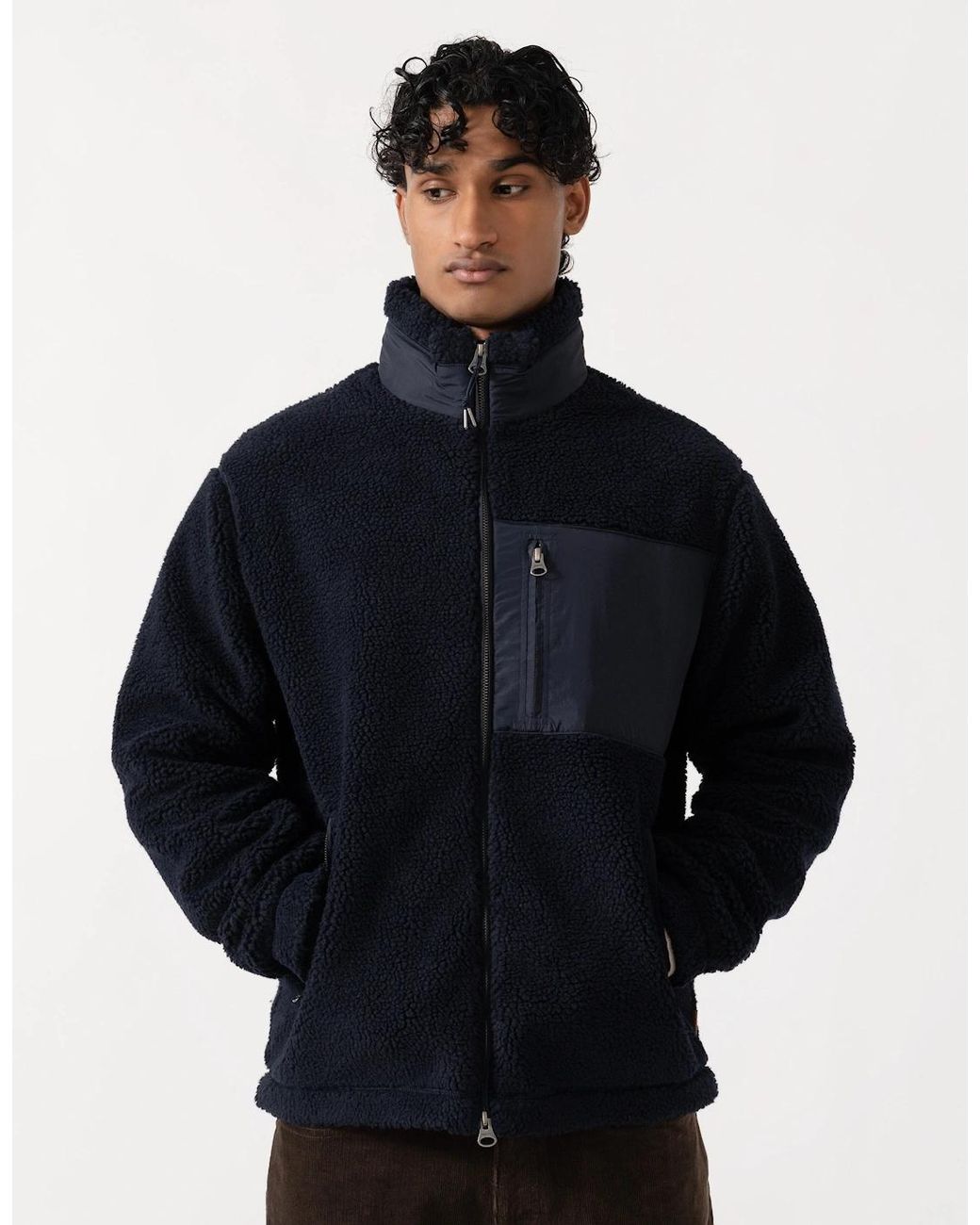 Gant Blue Patch Pocket Fleece Jacket for men