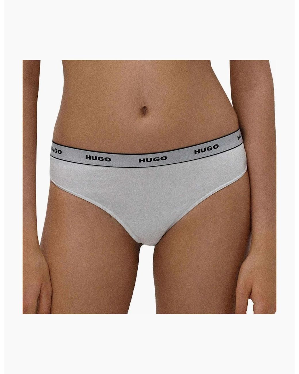 Boss White 3-Pack Classic Logo Thongs