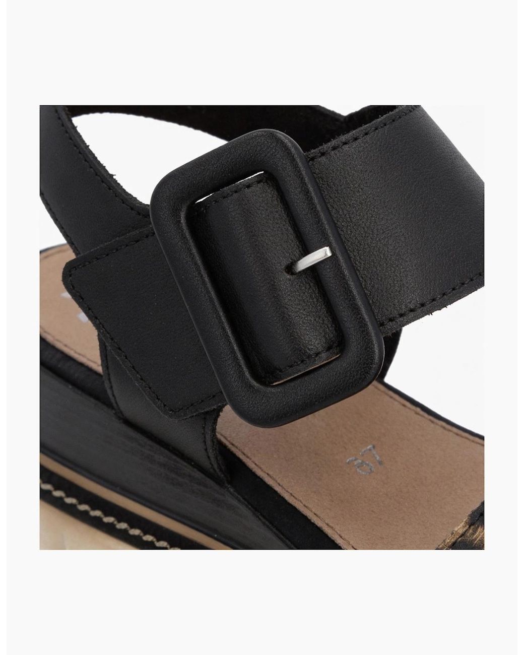Remonte Black D2L53-03 Wedge Sandals